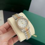 Rolex Datejust 31mm White MOP Dial 316L Steel Two-tone Gold Jubilee Bracelet Diamond Markers Lady Watch